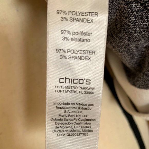 Chico’s Peplum Top- Black and White - Picture 10 of 10